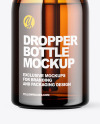 Amber Glass Dropper Bottle Mockup