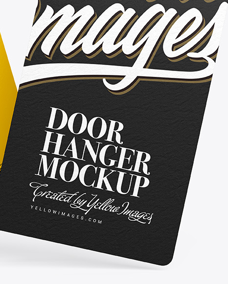 Two Door Hangers Mockup