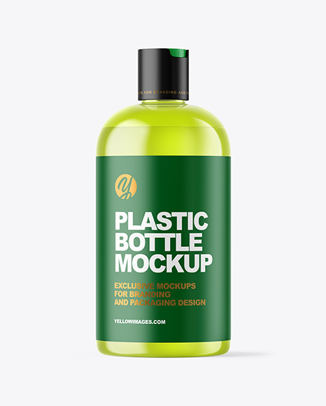 Color Plastic Cosmetic Bottle Mockup