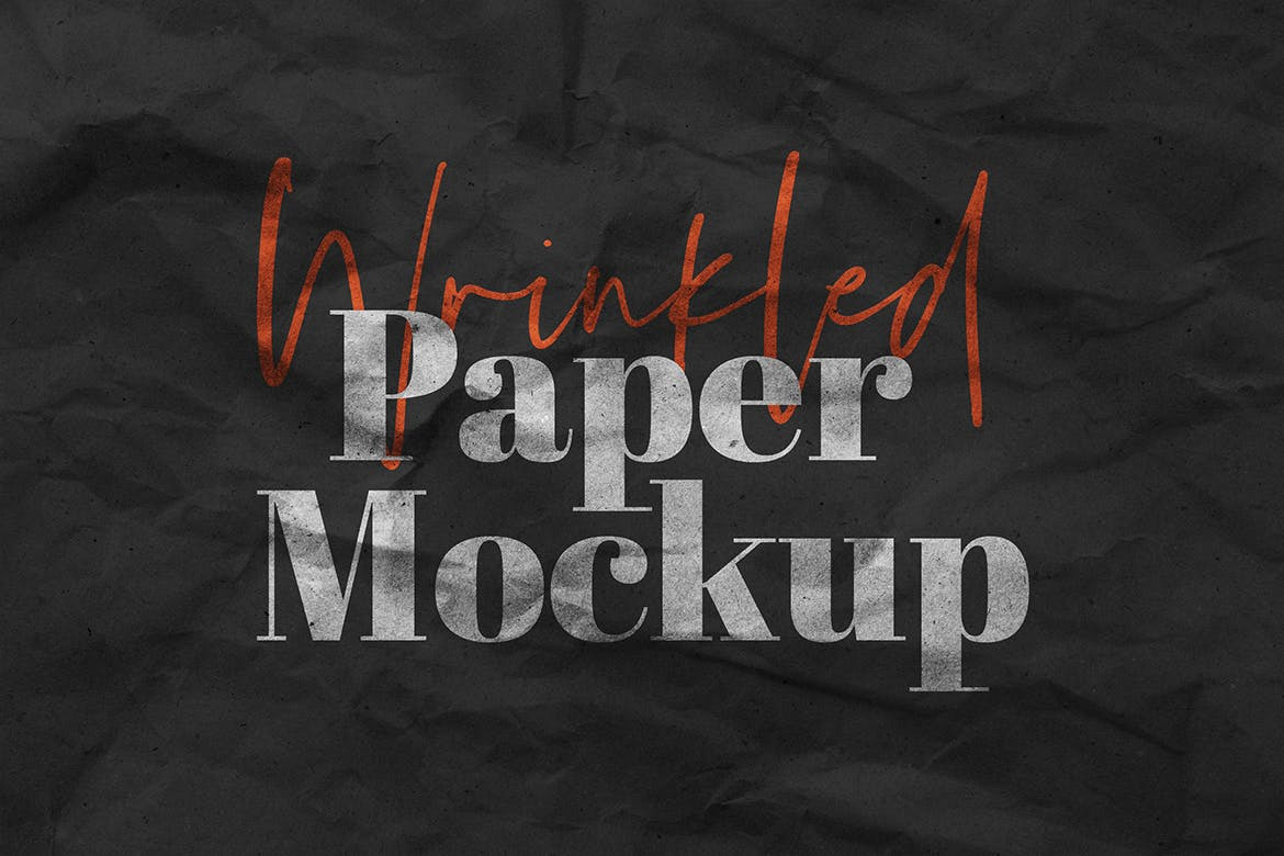 Wrinkled Paper Mockup Wrinkled Paper Mockup