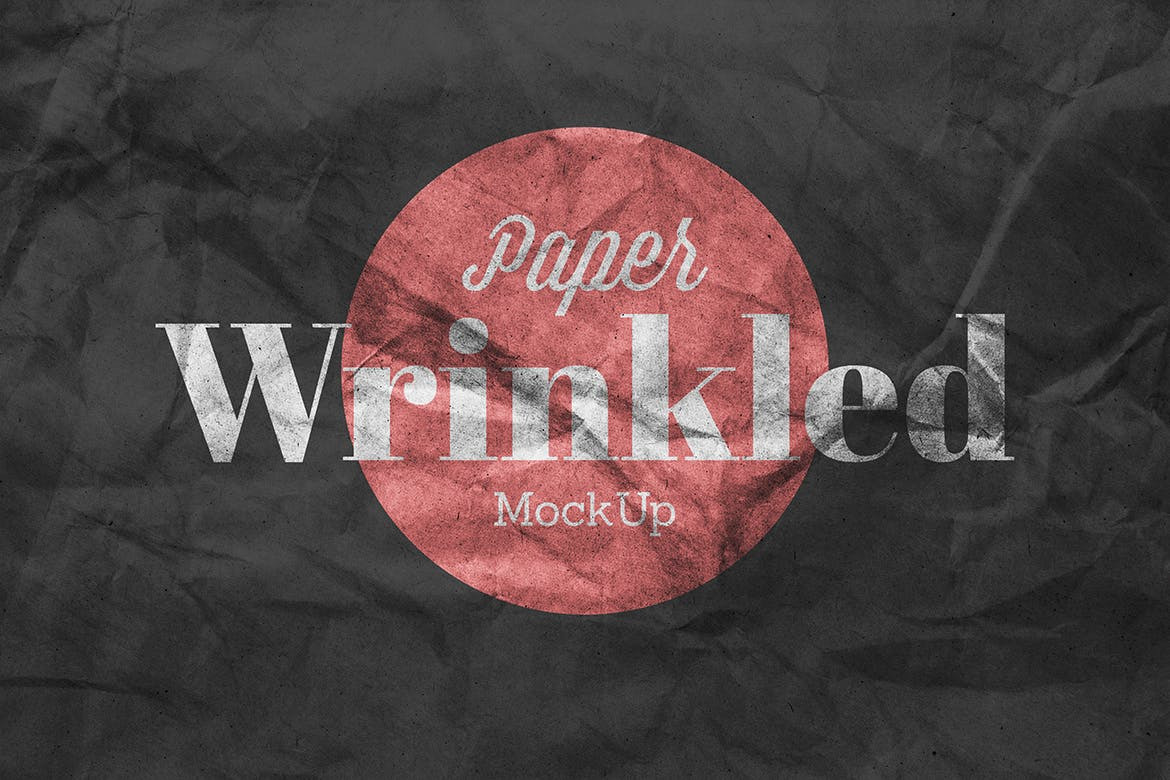 Wrinkled Paper Mockup Wrinkled Paper Mockup