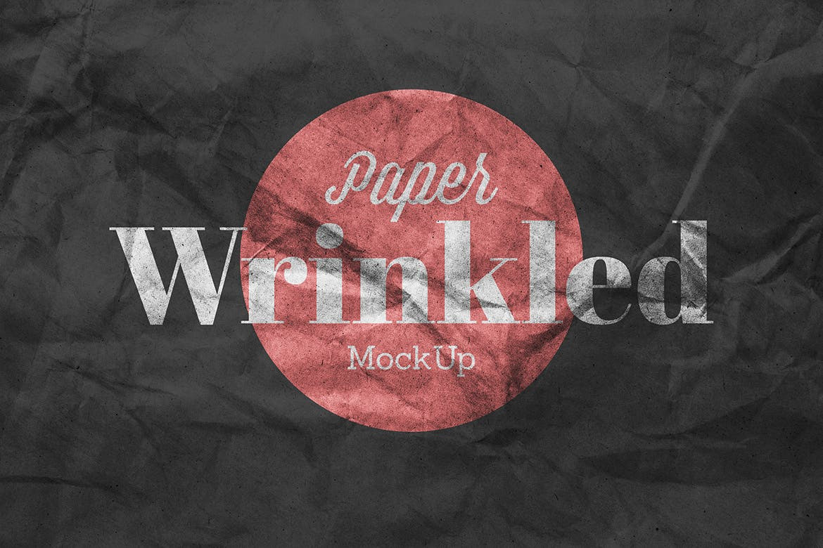 Wrinkled Paper Mockup