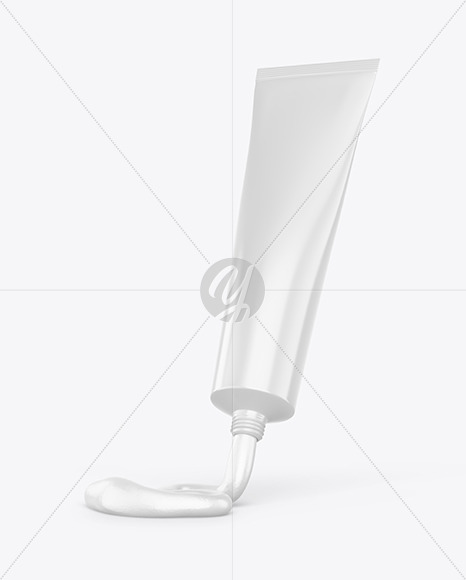 Cosmetic Tube with Cream Mockup