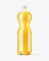 PET Bottle with Orange Drink Mockup