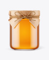 Glass Honey Jar with Paper Cap Mockup