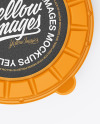 Glossy Round Pizza Box Mockup