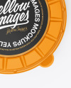 Glossy Round Pizza Box Mockup