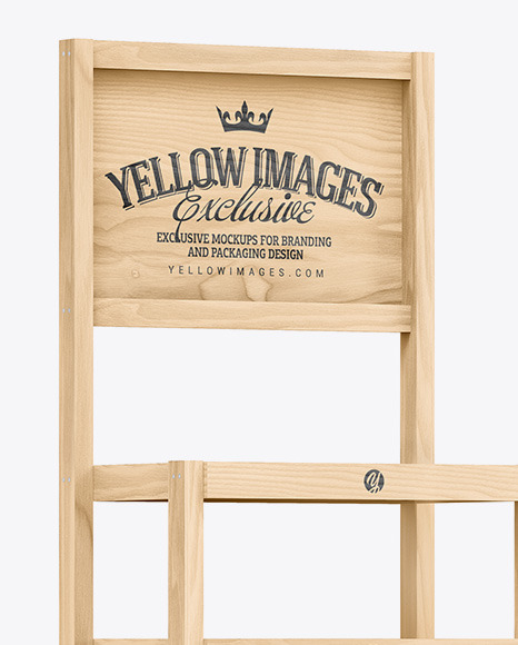 Wooden Display Stand Mockup