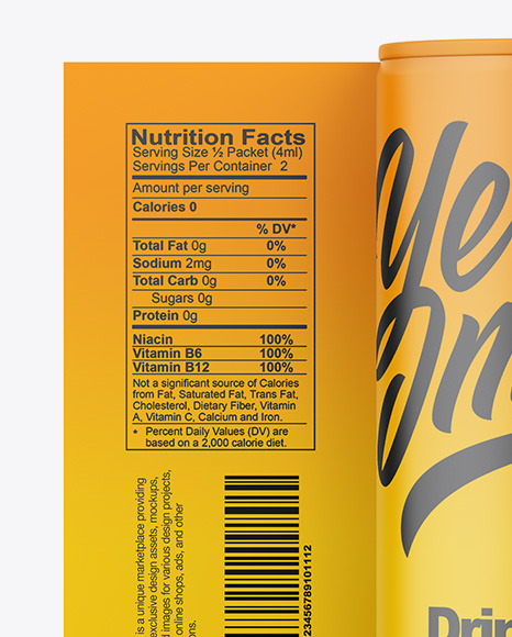 Matte Can Mockup Matte Can Mockup
