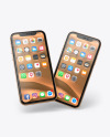 Two Apple iPhones 11 Pro Mockup