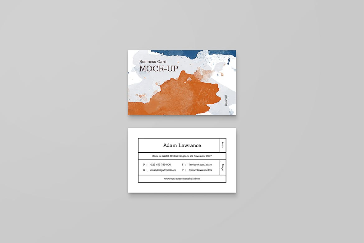 Solid Business Card Mockup Solid Business Card Mockup