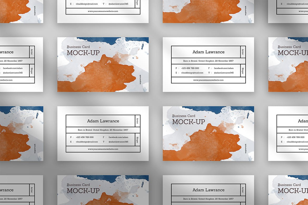 Solid Business Card Mockup Solid Business Card Mockup