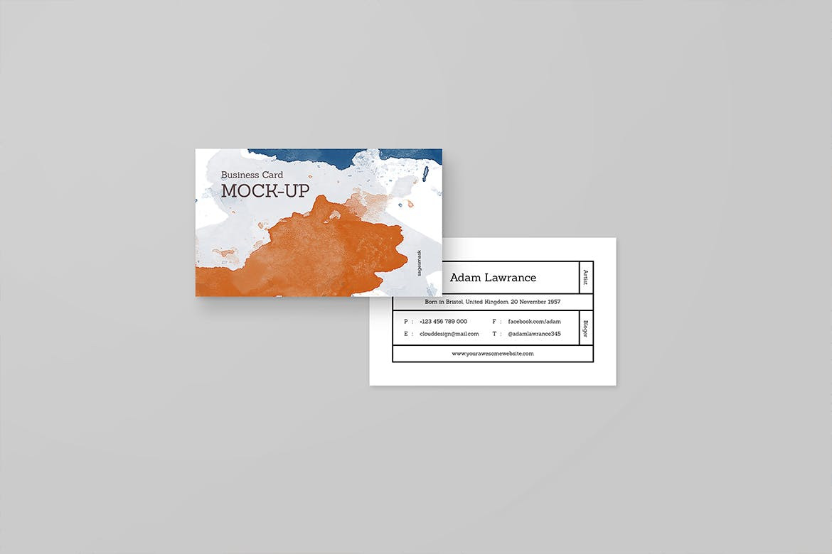 Solid Business Card Mockup Solid Business Card Mockup