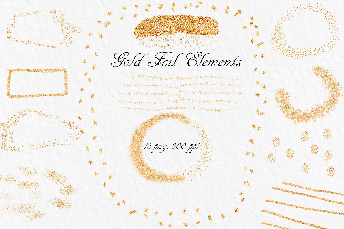Black & Gold Watercolor Shapes Black & Gold Watercolor Shapes