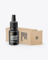 Matte Dropper Bottle with Kraft Paper Box Mockup