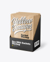 Kraft Paper Sachets in Display Box Mockup