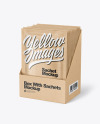 Kraft Paper Sachets in Display Box Mockup