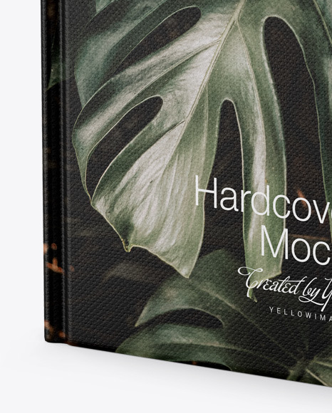 Hardcover Book w/ Fabric Cover Mockup