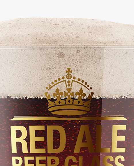 Red Ale Beer Glass Mockup