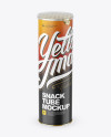 Matte Snack Tube Mockup (High Angle)
