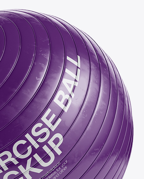 Exercise Ball Mockup - Halfside View