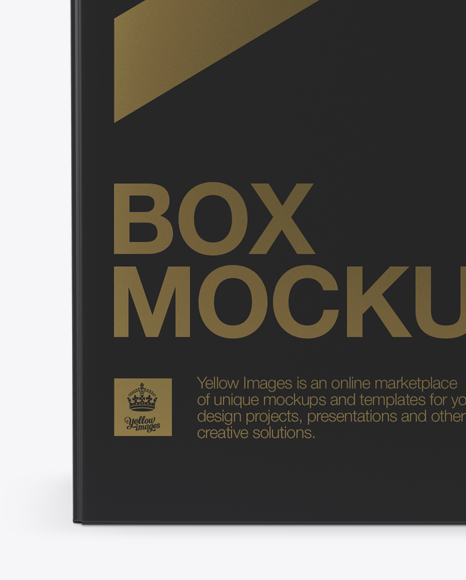 Paper Box Mockup - Front View (High-Angle)