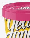 Glossy Ice Cream Round Box - Front View (High Angle Shot)