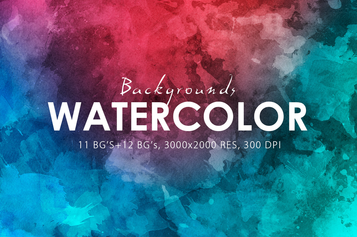 Watercolor Backgrounds &amp; Bonus