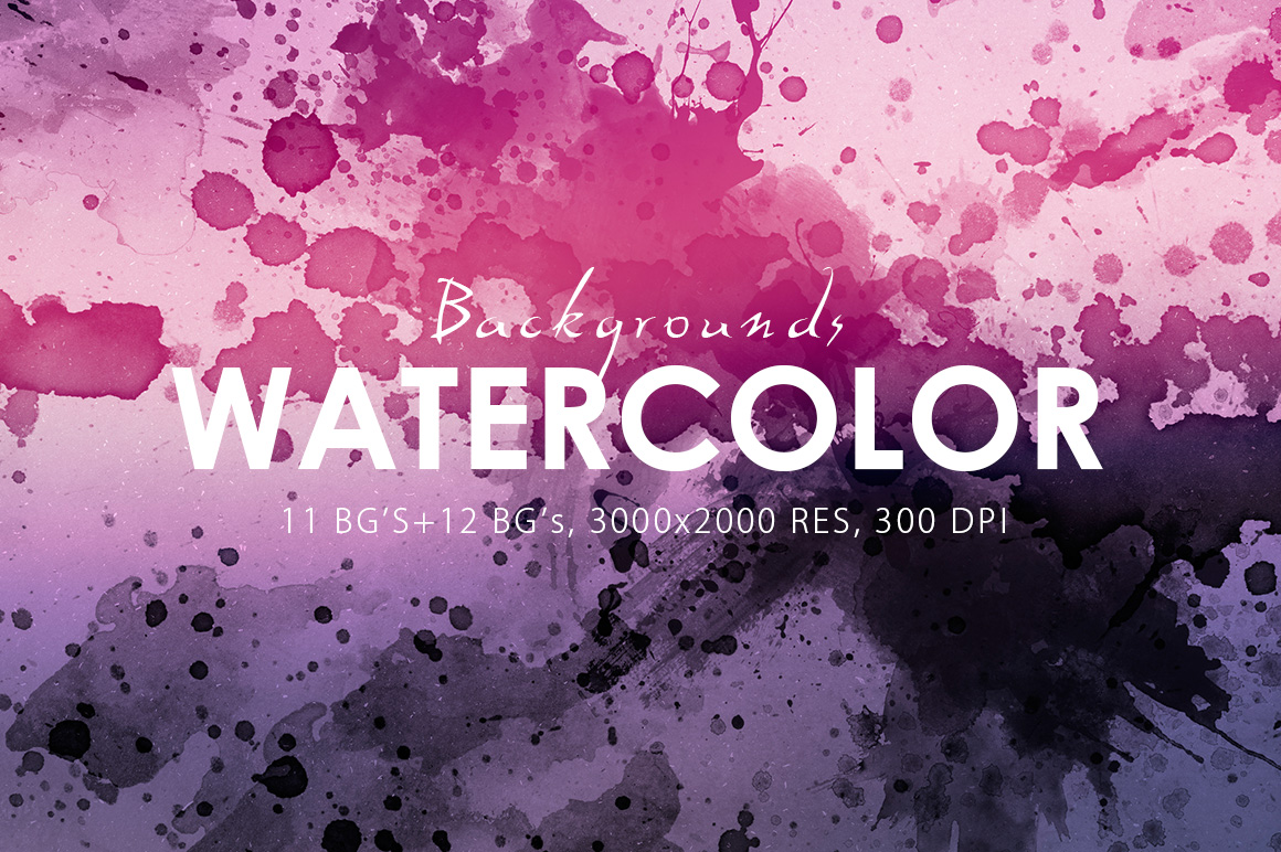 Watercolor Backgrounds & Bonus Watercolor Backgrounds & Bonus