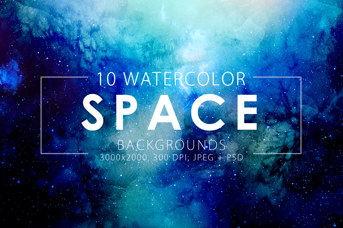 Space Watercolor Backgrounds Space Watercolor Backgrounds