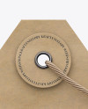 Kraft Paper Label With String Mockup - Front View