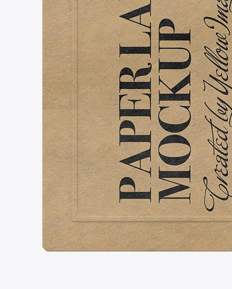 Kraft Paper Label With String Mockup - Front View