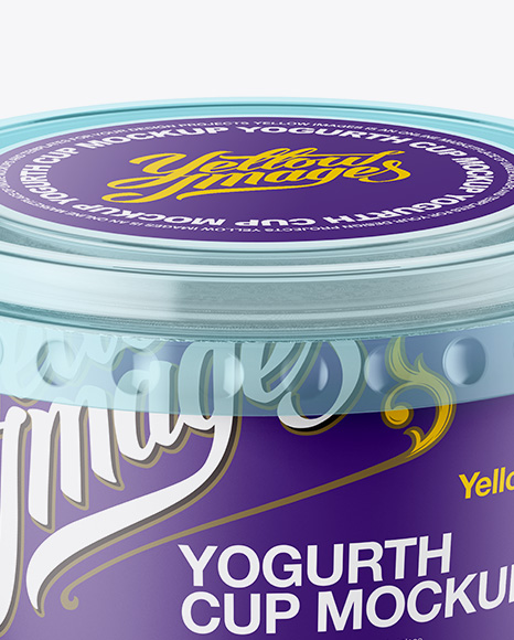 Yoghurt Cup Mockup - High-Angle Shot