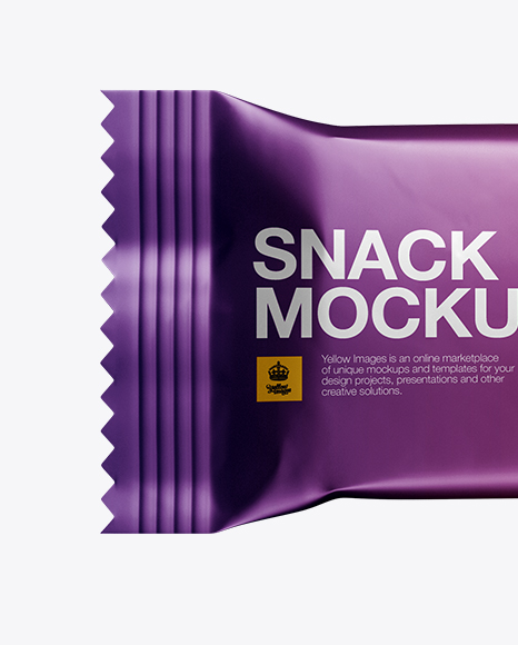 Matte Metallic Snack Bar Mockup