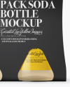 4 Pack Soda Bottle Mockup - Front View 4 Pack Soda Bottle Mockup - Front View
