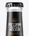 200ml Clear Glass Bottle with Red Drink Mockup