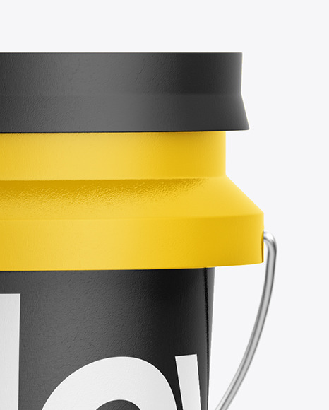 Plastic Paint Bucket Mockup