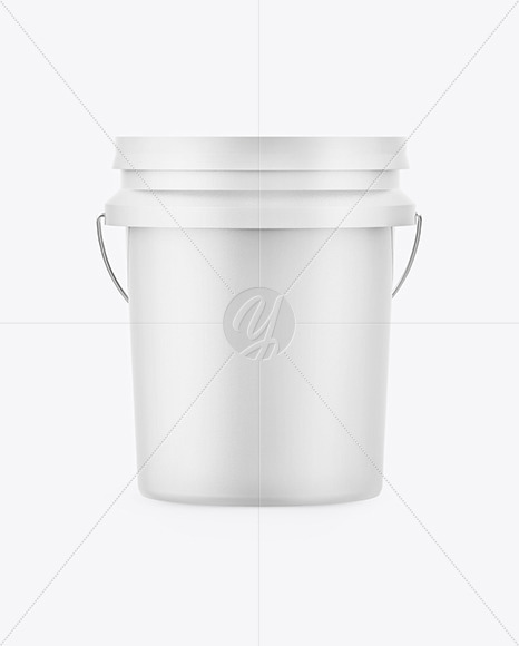 Plastic Paint Bucket Mockup