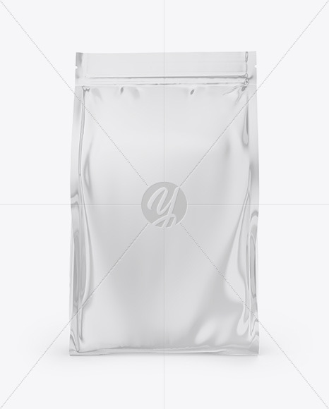 Glossy Stand-Up Bag Mockup - Front View