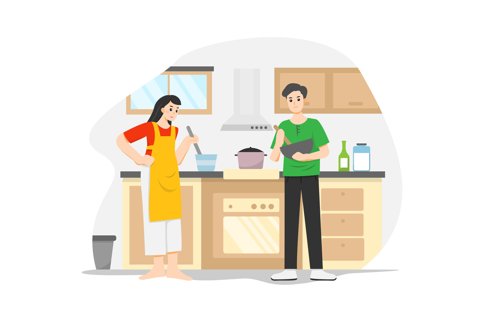 M112_Stay at home Illustrations