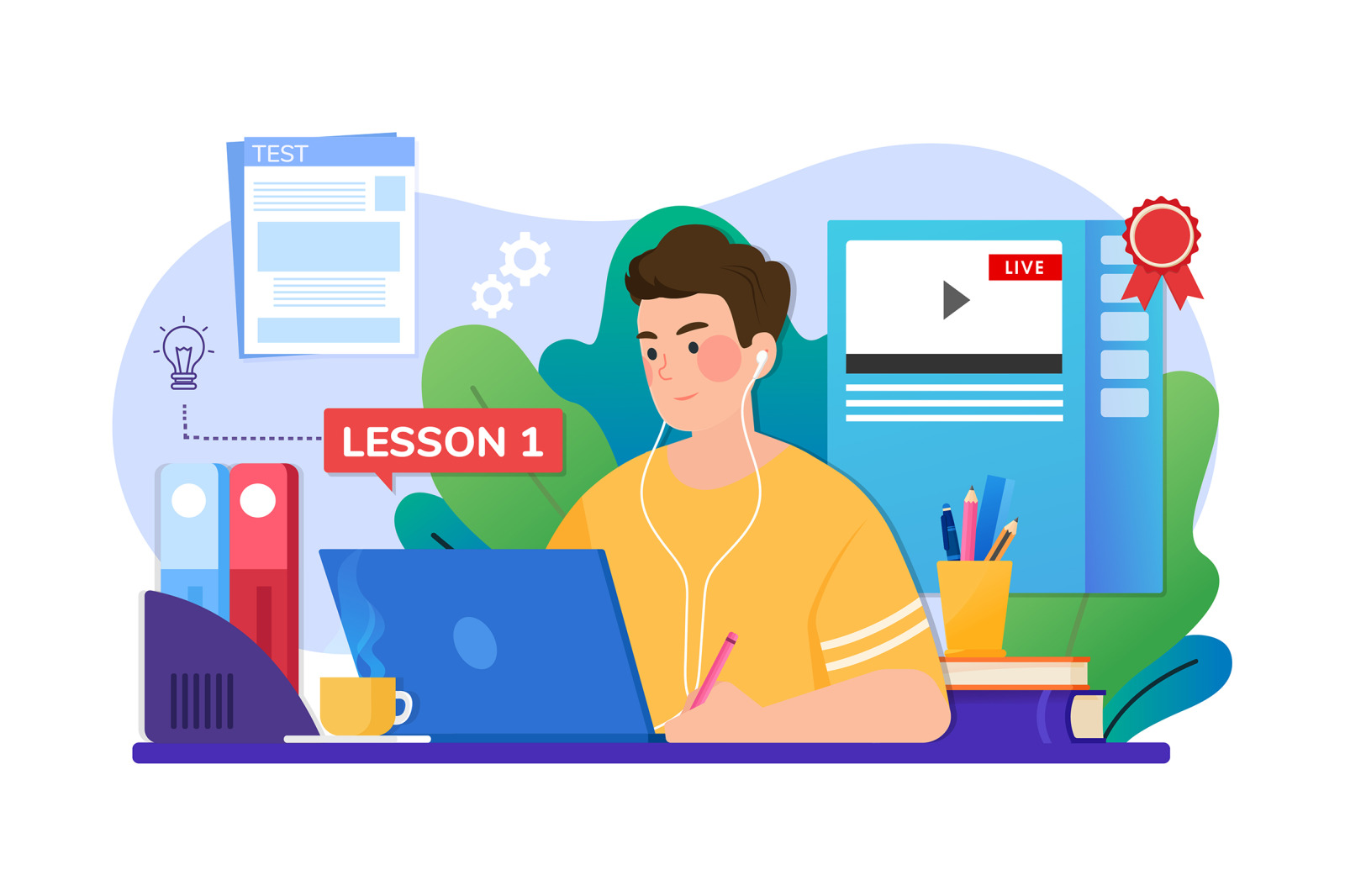 M124_Online Education Illustrations