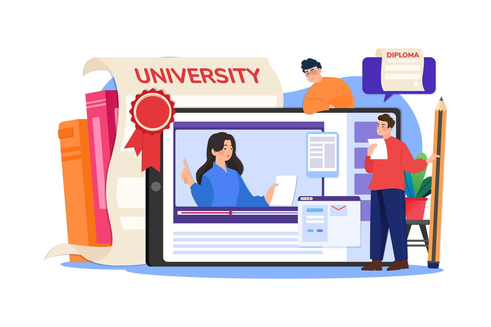 M124_Online Education Illustrations