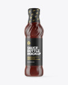 Glass Bottle with BBQ Sauce Mockup