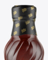 Glass Bottle with BBQ Sauce Mockup