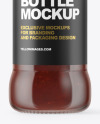 Glass Bottle with BBQ Sauce Mockup