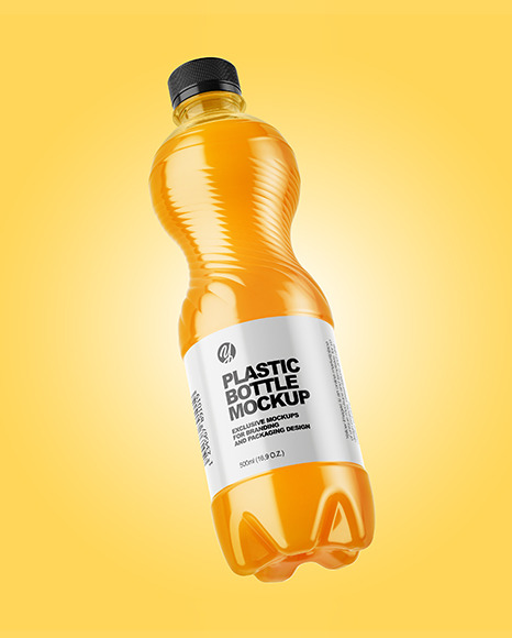 Multifruit Soft Drink PET Bottle Mockup