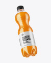 PET Bottle with Peach Drink Mockup