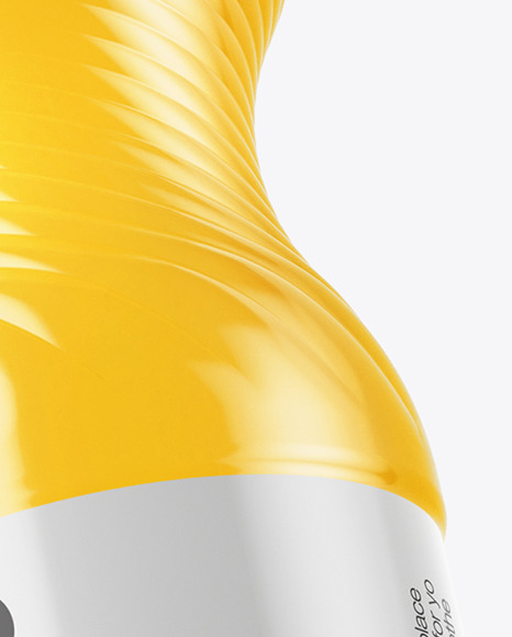 PET Bottle with Orange Drink Mockup