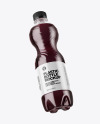 PET Bottle with Red Grape Drink Mockup