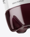 PET Bottle with Red Grape Drink Mockup